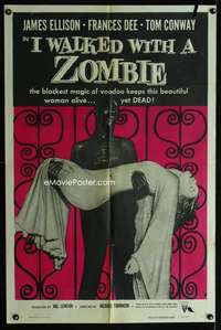 y617 I WALKED WITH A ZOMBIE one-sheet movie poster R56 Val Lewton, Tourneur