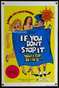y611 IF YOU DON'T STOP IT YOU'LL GO BLIND one-sheet movie poster '76 sexy!