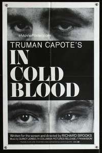 y608 IN COLD BLOOD one-sheet movie poster '68 Robert Blake, Truman Capote