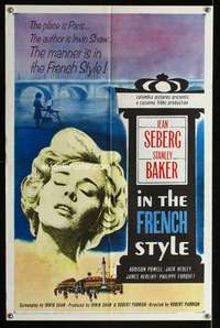 y604 IN THE FRENCH STYLE one-sheet movie poster '63 Jean Seberg, Baker