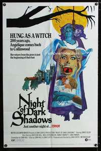 y433 NIGHT OF DARK SHADOWS one-sheet movie poster '71 wild freaky image!