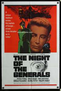 y431 NIGHT OF THE GENERALS style A one-sheet movie poster '67 Peter O'Toole