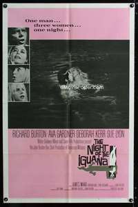 y430 NIGHT OF THE IGUANA one-sheet movie poster '64 Burton, Gardner, Lyon