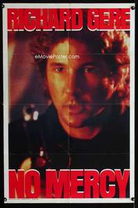 y419 NO MERCY one-sheet movie poster '86 Richard Gere super close up!