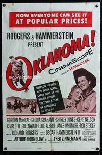 y405 OKLAHOMA one-sheet movie poster R63 Gordon MacRae, Shirley Jones