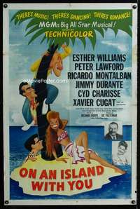 y401 ON AN ISLAND WITH YOU one-sheet movie poster '48 Esther Williams