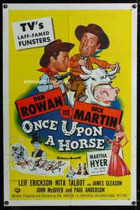 y395 ONCE UPON A HORSE one-sheet movie poster '58 TV's Rowan & Martin!