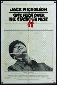 y391 ONE FLEW OVER THE CUCKOO'S NEST one-sheet movie poster '75 Nicholson