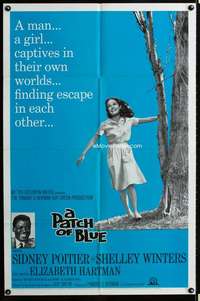 y382 PATCH OF BLUE one-sheet movie poster '66 Sidney Poitier, Winters