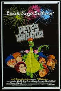 y379 PETE'S DRAGON one-sheet movie poster '77 Walt Disney, Helen Reddy