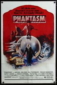 y378 PHANTASM one-sheet movie poster '79 Michael Baldwin, killer ball!