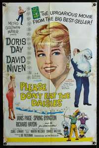 y371 PLEASE DON'T EAT THE DAISIES one-sheet movie poster '60 Doris Day