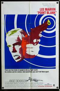 y370 POINT BLANK one-sheet movie poster '67 Lee Marvin, Angie Dickinson