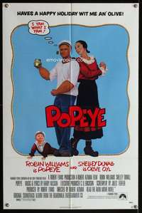 y366 POPEYE one-sheet movie poster '80 Robert Altman, Robin Williams
