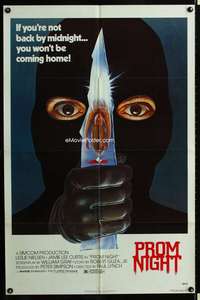 y361 PROM NIGHT one-sheet movie poster '80 Jamie Lee Curtis, horror!
