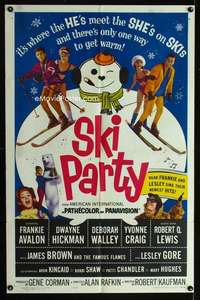 y279 SKI PARTY one-sheet movie poster '65 Frankie Avalon, Dwayne Hickman