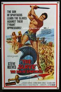 y275 SLAVE one-sheet movie poster '63 Steve Reeves, Sergio Corbucci