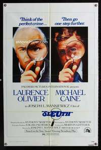 y272 SLEUTH one-sheet movie poster '72 Laurence Olivier, Michael Caine