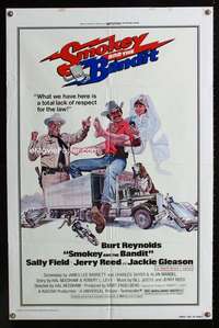 y266 SMOKEY & THE BANDIT one-sheet movie poster '77 Burt Reynolds, Field