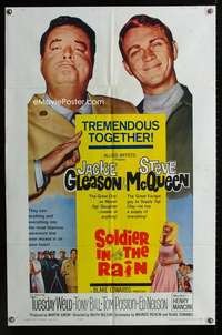 y260 SOLDIER IN THE RAIN one-sheet movie poster '64 Steve McQueen, Gleason