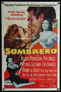 y259 SOMBRERO one-sheet movie poster '53 Ricardo Montalban, Pier Angeli