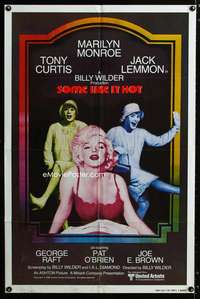 y257 SOME LIKE IT HOT int'l one-sheet movie poster R80 sexy Marilyn Monroe