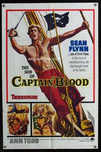 y252 SON OF CAPTAIN BLOOD one-sheet movie poster '63 rare alternate style!
