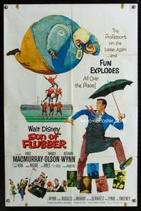 y251 SON OF FLUBBER style B one-sheet movie poster '63 Disney, MacMurray