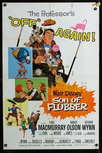 y250 SON OF FLUBBER style A one-sheet movie poster '63 Walt Disney, MacMurray
