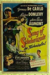 y249 SONG OF SCHEHERAZADE one-sheet movie poster '46 sexy Yvonne DeCarlo!