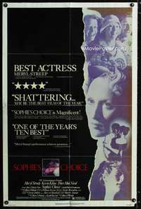 y246 SOPHIE'S CHOICE one-sheet movie poster '82 Meryl Streep, Kevin Kline