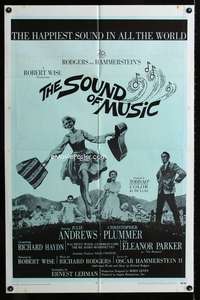 y245 SOUND OF MUSIC one-sheet movie poster R69 classic Julie Andrews!