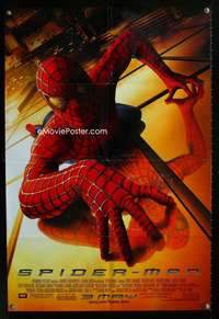 y240 SPIDER-MAN DS advance one-sheet movie poster '02 Tobey Maguire, Dunst