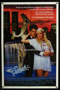 y235 SPLASH one-sheet movie poster '84 Tom Hanks, mermaid Daryl Hannah!