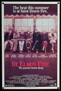 y227 ST ELMO'S FIRE one-sheet movie poster '85 Lowe, Demi Moore, Estevez