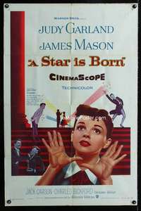 y225 STAR IS BORN one-sheet movie poster '54 Judy Garland, James Mason