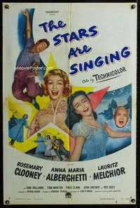 y222 STARS ARE SINGING one-sheet movie poster '53 Rosemary Clooney musical!
