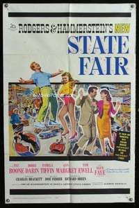 y220 STATE FAIR one-sheet movie poster '62 Alice Faye, Pat Boone
