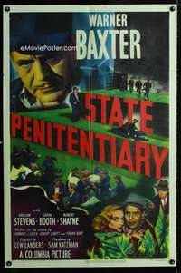 y219 STATE PENITENTIARY one-sheet movie poster '50 cool prison image!