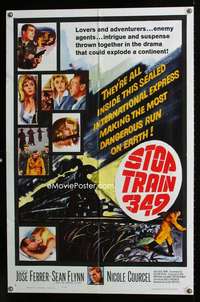 y206 STOP TRAIN 349 one-sheet movie poster '64 Jose Ferrer, Sean Flynn