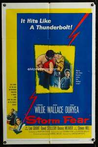 y205 STORM FEAR one-sheet movie poster '56 Cornel Wilde, Jean Wallace