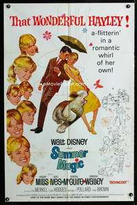 y188 SUMMER MAGIC one-sheet movie poster '63 Hayley Mills, Burl Ives