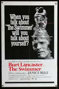 y176 SWIMMER one-sheet movie poster '68 Burt Lancaster, Frank Perry