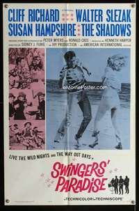 y174 SWINGERS' PARADISE one-sheet movie poster '65 wild nights,way out days