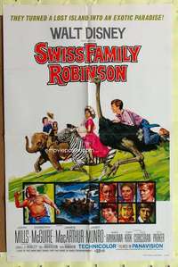 y173 SWISS FAMILY ROBINSON one-sheet movie poster R75 Disney classic!