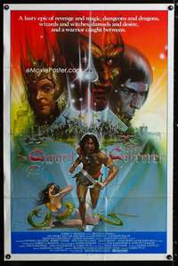 y171 SWORD & THE SORCERER one-sheet movie poster '82 cool fantasy art!