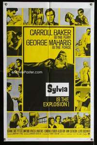 y168 SYLVIA one-sheet movie poster '65 Carroll Baker, George Maharis