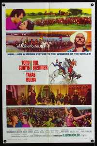 y157 TARAS BULBA style A one-sheet movie poster '62 Tony Curtis, Brynner