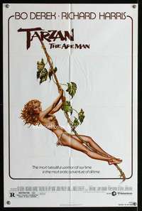 y154 TARZAN THE APE MAN one-sheet movie poster '81 sexy Bo Derek!