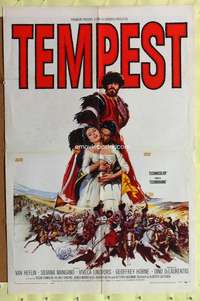 y144 TEMPEST one-sheet movie poster '59 Van Heflin, Silvana Mangano